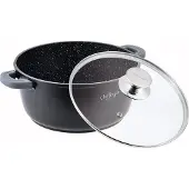 Cheffinger Braadpan met Deksel - 20cm - Zwart - Inductie
