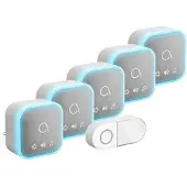 Avidsen 102512-5 Sona-T Plug-In draadloze deurbel met 5 ontvangers voor stopcontact