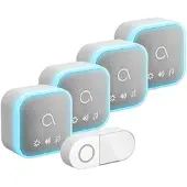 Avidsen 102508-4 Sona-T Battery draadloze deurbel met 4 ontvangers op batterijen
