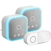 Avidsen 102512-2 Sona-T Plug-In draadloze deurbel met 2 ontvangers voor stopcontact