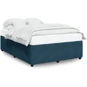 vidaXL Bedframe fluweel blauw 140x190 cm
