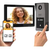 Extel 720335-GR Digital Connect bedrade video intercom met vingerafdruklezer - grafiet