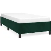 vidaXL Bedframe zonder matras 90x190 cm fluweel donkergroen