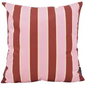 NOVÉE Riviera Stripe Roze/Rood Kussenhoes | 45 x 45 cm | Katoen/Polyester