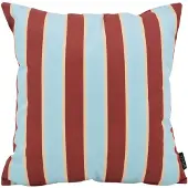 NOVÉE Riviera Stripe Blauw/Rood Kussenhoes | 45 x 45 cm | Katoen/Polyester