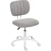 Beliani BUBBLY - Bureaustoel - Lichtgrijs - Polyester