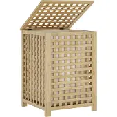 En.casa Wasmand Jystiand bamboe met waszak 62x45x45 cm naturel 79 L []