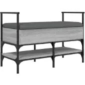 vidaXL Schoenenbank 85,5x42x57,5 cm bewerkt hout grijs sonoma