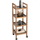 Wenko Fondi, Vrijstaand, Glas, Hout, Bruin, Universeel, 10 kg, 4 schappen