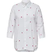 ONLY Blouse 'CARNew Lina Grace' rood / wit