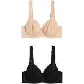 Bonprix Beugel bh met sierlijk kant (set van 2) maat 85