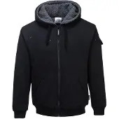 Portwest teddy vest met capuchon KS32 M / Zwart
