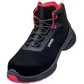 Uvex 1 G2 veiligheidsschoen, model S2, zwart, rood, breedte 12, maat 52