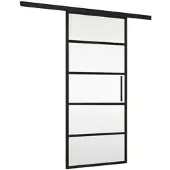 Inova complete glazen schuifdeur 103x220-veiligheidsglas- decor industrieel-staafgreep- softclose