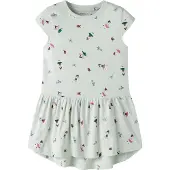 Name it Jurk 'NMFVigga' opaal / pastelblauw / donkergroen / pink