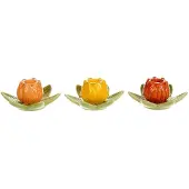 HBX natural living Kandelaar Tulp 10x9x5cm Verschillende verschillende Aardewerk