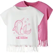 Name it Shirt 'NMFVALONE' rosé / wit