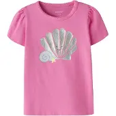 Name it Shirt 'NBFFILLAZ' smoky blue / pasteelgeel / pink / zilver