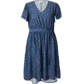 ONLY Carmakoma Carcarrie Korte Jurk Dames Blauw 44