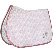 Kentucky Horsewear Horsewear - Zadeldoek eenhoorn hoofd glitter pony lichte roos