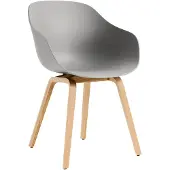 HAY Stoel AAC222 Water-Based Lacquered Oak Base Standard Glider Concrete Grey 2.0 Shell