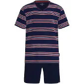 Götzburg Pyjama kort nachtblauw / rood