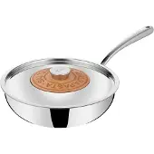 Lagostina 26 cm grote wokpan van roestvrij staal met deksel, merk , modelnummer 011204042026