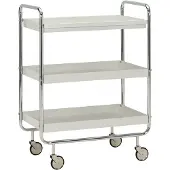 House Doctor Roll Trolley Large Chroom / Gebroken Wit - Rol- & serveertafels Staal Silver - 900000968