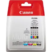 Canon 571 Origineel Inktcartridge Cyaan, Geel, Lichtgeel, Zwart Multipak van 4