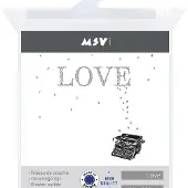 MSV Douchegordijn Love Zwart 180cm