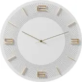 Kare design Wandklok Leonardo White Gold