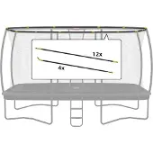 Berg Fiberglass palen veiligheidsnet 500x300 cm