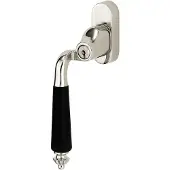 Artitec SKG2 Draaikiepgarnituur afsluitbaar Nouveau ebben/Smal links glans nikkel