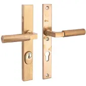 Artitec SKG3 PC55 kruk/kruk op smalschild Bauhaus rechts + kerntrekbeveiliging messing antiek