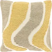 Unique living Sierkussen Charly Grijs / Geel 45 X 45 Cm