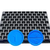 Combicraft Ronde breekmunten 1000 stuks blauw met telbak