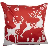 Clayre & Eef Kussenhoes 45x45 cm Rood Polyester