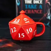 Something Different - D20 Gaming Dice Shaped Mok/beker - Rood