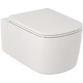 Kludi Resa S - Hangend toilet met SoftClose zitting, Rimless, Spiralflush, mat wit 27WCSET53