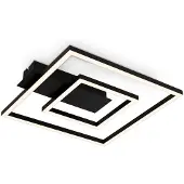 Briloner LED-plafondlamp 3772, zwart, Woon-/ Eetkamer, metaal, Modern, LED plafondlamp