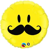 Qualatex Smiley met Snor 46cm