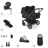 Bugaboo Donkey 6 Twin Essentiële kinderwagen bundel