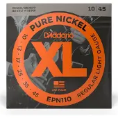 D'addario And Co EPN110 PURE NICKEL ELECTRIC GUITAR STRINGS REGULAR LIGHT 10-45