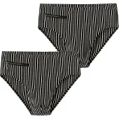 Schiesser Zwembroek ' Ocean Swim ' zwart / wit