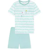 Schiesser Nachtkledij ' Kids Nightwear ' turquoise / wit
