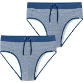 Schiesser Zwembroek ' Ocean Swim ' blauw / wit