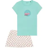 Schiesser Nachtkledij ' Teens Nightwear ' blauw / turquoise / offwhite