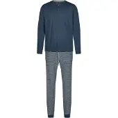 Phil&Co. Pyjama lang 'Henley' donkerblauw