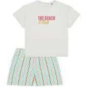 Schiesser Nachtkledij ' Nightwear ' mintgroen / pink / wit