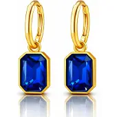 Cilla Jewels Oorringen Goudkleurig Blauw Kristal